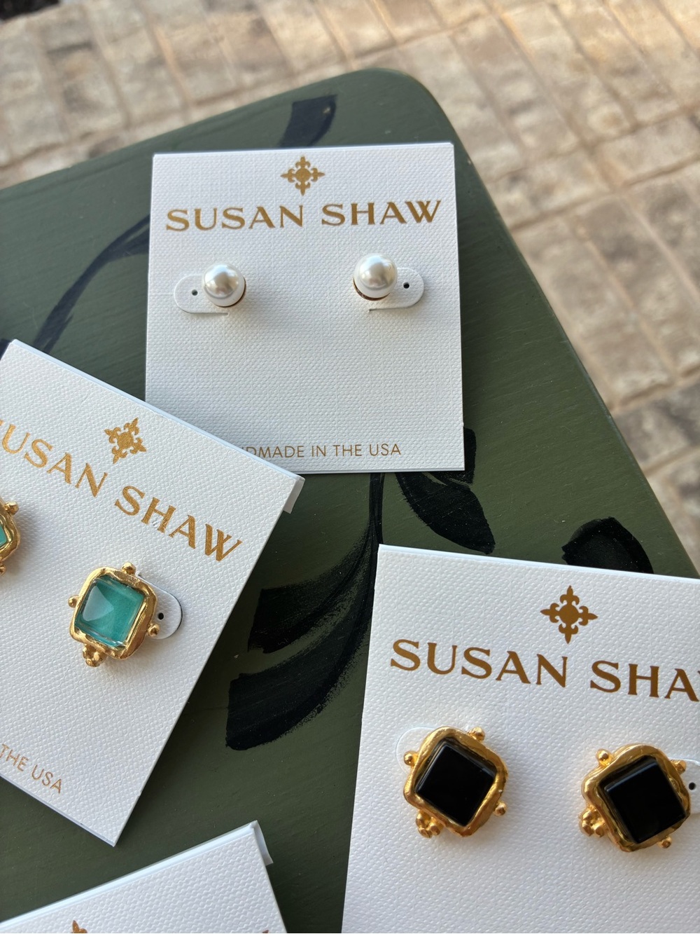 Susan Shaw Charlotte Stud Earrings! - Picture 3 of 13